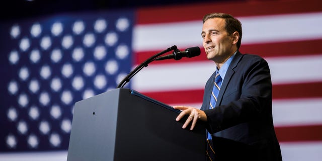 Former Nevada Attorney General Adam Laxalt campaigns for the 2022 GOP Senate nomination in the key western battleground state.