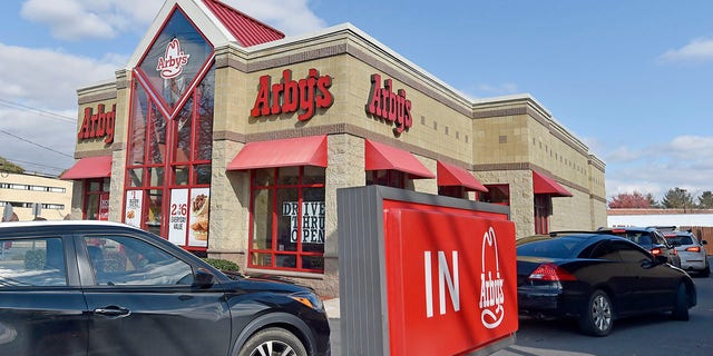 KINGSTON, UNITED STATES - 2020/10/31: Arby's store in Kingston. Dunkin Donuts / Baskin Robbins has been bought by Inspire brands which own Buffalo Wild Wings and Arby's. (Photo by Aimee Dilger/SOPA Images/LightRocket via Getty Images)