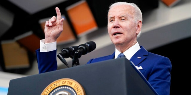 President Joe Biden speaks during an event on the White House campus, Friday, March 4, 2022, in Washington.