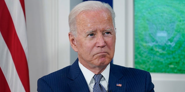 President Joe Biden attends a virtual COVID-19 summit during the 76th Session of the United Nations General Assembly, in the South Court Auditorium on the White House campus, Sept. 22, 2021, in Washington.