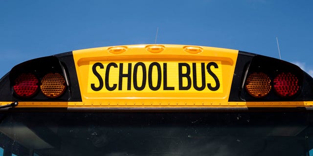 A school bus sits parked in Columbus, N.M., on Sunday, April 11, 2021. 