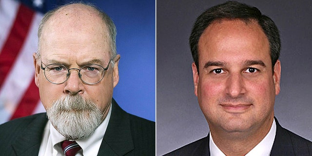 Photo of John Durham and Michael Sussmann. Sussman pic: Perkins Coie