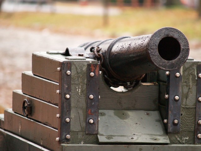 A cannon that may pre-date the Revolutionary War is seen in Wilmington, Delaware.