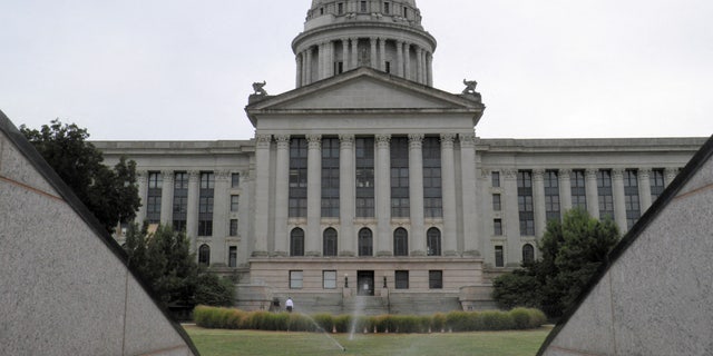 The Oklahoma State Capitol is seen in Oklahoma City, Oklahoma. 