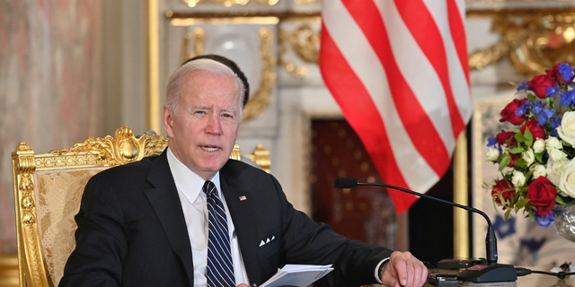 U.S. President Joe Biden attends the Japan-U.S. summit meeting at Akasaka Palace state guest house in Tokyo, Japan, May 23, 2022.