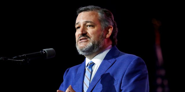 May 27, 2022: Sen. Ted Cruz, R-Texas, speaks during the Leadership Forum at the National Rifle Association Annual Meeting at the George R. Brown Convention Center in Houston. (AP Photo/Michael Wyke)