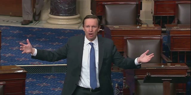 Sen. Chris Murphy begged his fellow senators to take legislative action to prevent further mass shootings.