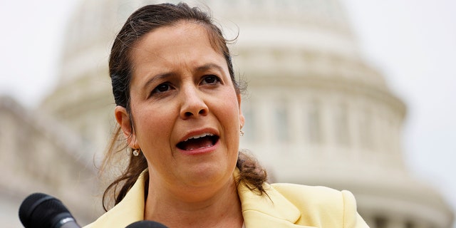 Representative Elise Stefanik, a Republican from New York, speaks during a news conference outside the U.S. Capitol in Washington about the shortage of baby formula Thursday, May 12, 2022. 