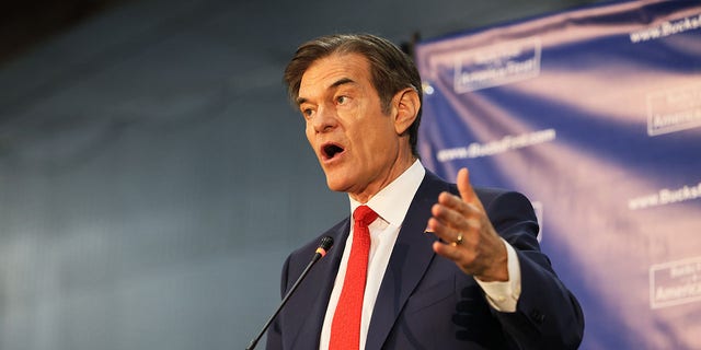 Pennsylvania GOP Senate candidate Dr. Mehmet Oz speaks during a Republican leadership forum at Newtown Athletic Club on May 11, 2022 in Newtown, Pennsylvania. 