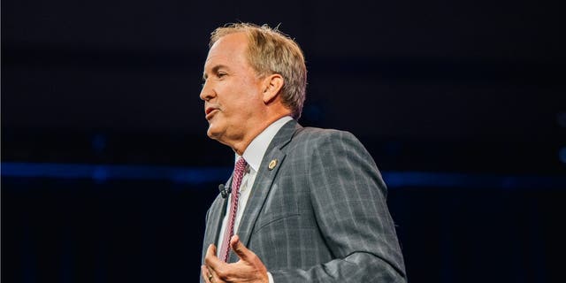 DALLAS, TEXAS - JULY 11: Texas Attorney General Ken Paxton speaks during the Conservative Political Action Conference CPAC held at the Hilton Anatole on July 11, 2021 in Dallas, Texas. CPAC began in 1974, and is a conference that brings together and hosts conservative organizations, activists, and world leaders in discussing current events and future political agendas.  (Photo by Brandon Bell/Getty Images)