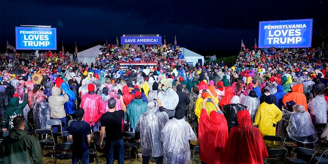 Former President Donald Trump speaks at a campaign rally for Ohio Senate candidate JD Vance and Pennsylvania Senate candidate Mehmet Oz in Greensburg, Pa., Friday, May 6, 2022. 