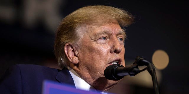 Former President Donald Trump speaks at a rally on May 28, 2022 in Casper, Wyoming. The rally is being held to support Harriet Hageman, Rep. Liz Cheney’s primary challenger in Wyoming. (Photo by Chet Strange/Getty Images)