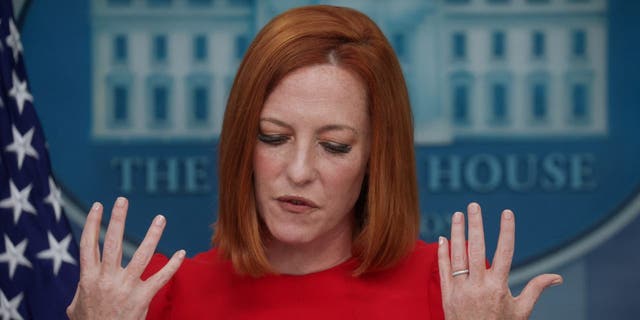 Press Secretary Jen Psaki holds the daily press briefing at the White House in Washington, U.S., May 4, 2022.