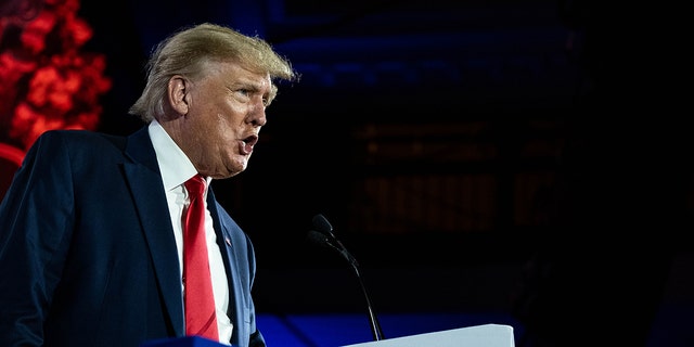 Former President Donald Trump gives the keynote address at the Faith and Freedom Coalition's annual "Road To Majority Policy Conference," on June 17, 2022 in Nashville, Tennessee. 