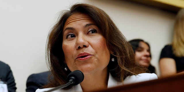 Rep. Veronica Escobar, D-Texas, was one of the Democrats who voted against the bill increasing security protections for Supreme Court justices and their families. Escobar pictured here at a 2019 hearing.