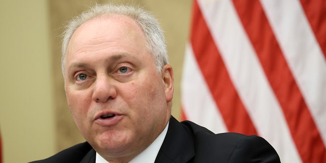 Rep. Steve Scalise delivers remarks during a Republican-led forum on the origins of the COVID-19 virus at the Capitol on June 29, 2021.