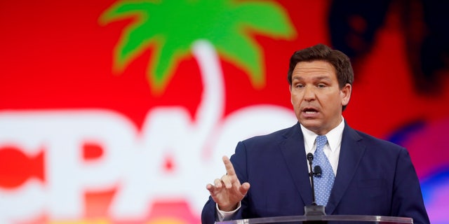 U.S. Florida Governor Ron DeSantis speaks at the Conservative Political Action Conference (CPAC) in Orlando, Florida, U.S. February 24, 2022. 