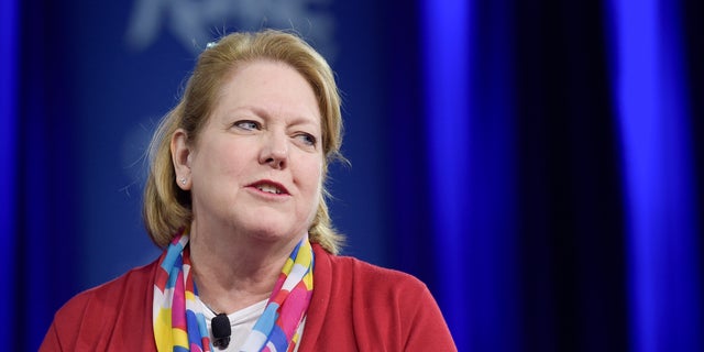 FILE - Virginia "Ginni" Thomas, wife of Supreme Court Associate Justice Clarence Thomas, speaks at the Conservative Political Action Conference (CPAC) in Oxon Hill, Md., Feb. 23, 2017.  