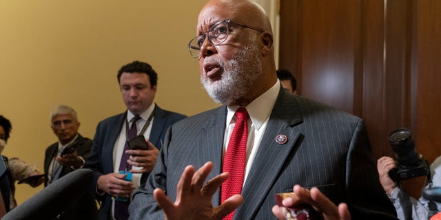 Chairman of the House select committee investigating the Jan. 6, 2021, attack on the Capitol, Rep. Bennie Thompson, D-Miss., talks with the media after a hearing of the committee, Thursday, June 16, 2022, on Capitol Hill in Washington. (AP Photo/Jacquelyn Martin)