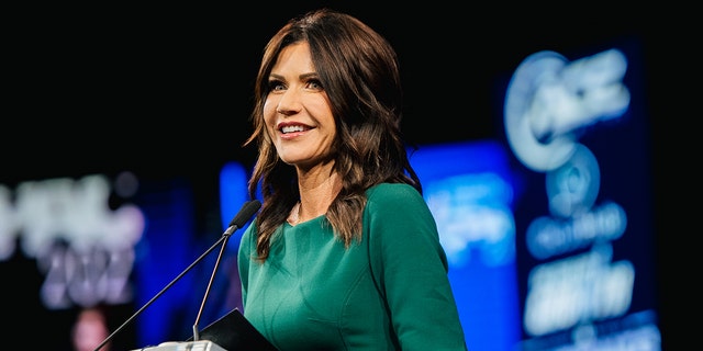 South Dakota Gov. Kristi Noem speaks during the Conservative Political Action Conference CPAC held at the Hilton Anatole on July 11, 2021 in Dallas, Texas.