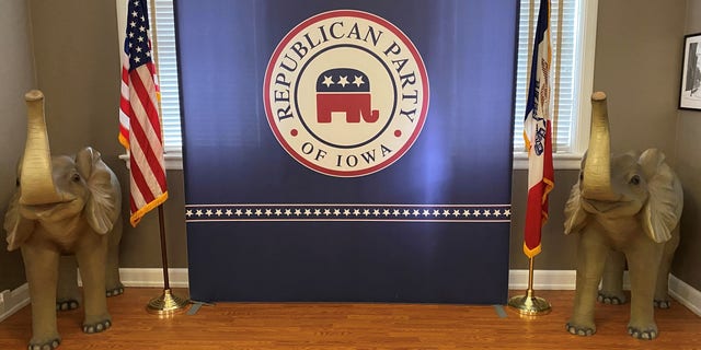 The Iowa GOP's headquarters, on Oct. 8, 2021 in Des Moines, Iowa