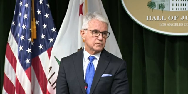 Los Angeles District Attorney George Gascon speaks at a press conference earlier this month. 