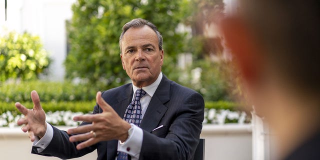 Mayoral candidate Rick Caruso speaks during an interview in Los Angeles, California, on May 18, 2022.