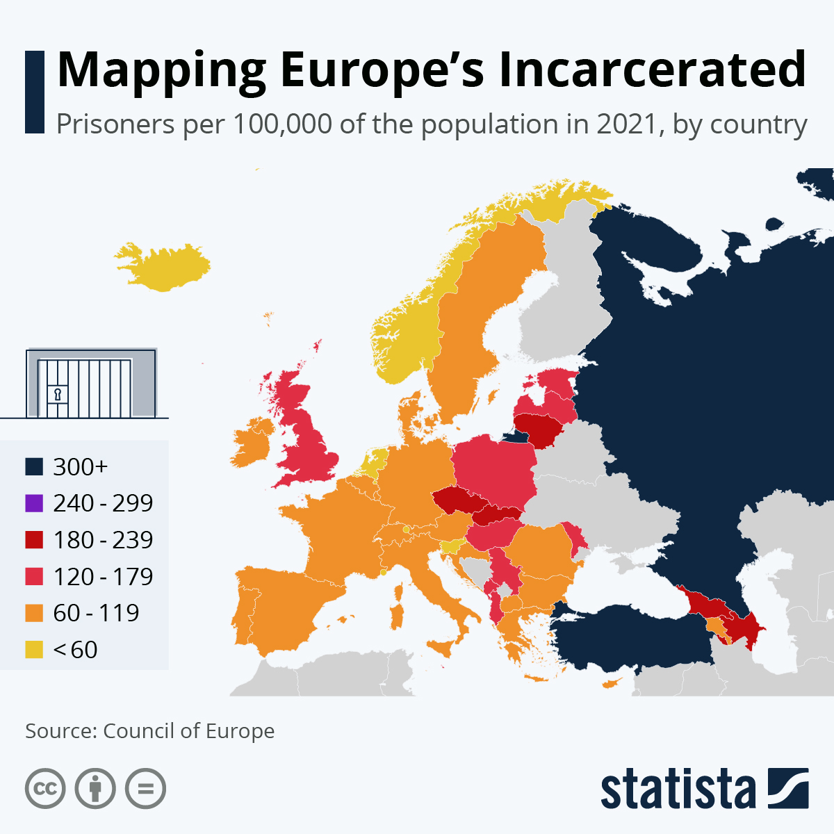 Infographic: Mapping Europe’s Incarcerated | Statista