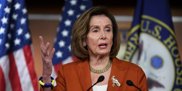 U.S. House Speaker Nancy Pelosi, D-Calif., reacts to the overturning of Roe v. Wade during her weekly news conference on Capitol Hill in Washington June 24, 2022.   