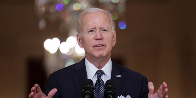 President Joe Biden delivers remarks on the recent mass shootings from the White House on June 2, 2022. 