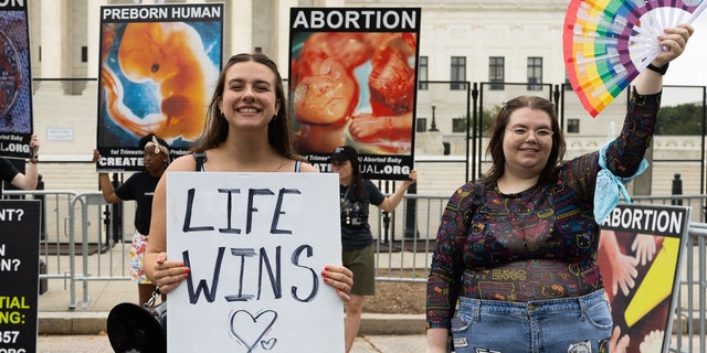 June 27th: Pro-life protesters gather outside Supreme Court.