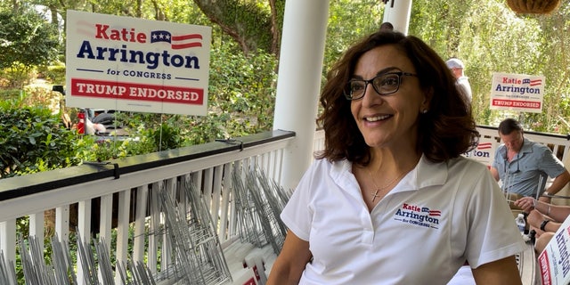 Republican congressional candidate Katie Arrington, who's primary challenging Rep. Nancy Mace in the 1st Congressional District in South Carolina's Tuesday primary, speaks with Fox News in Summerville, S.C on June 12, 2022.