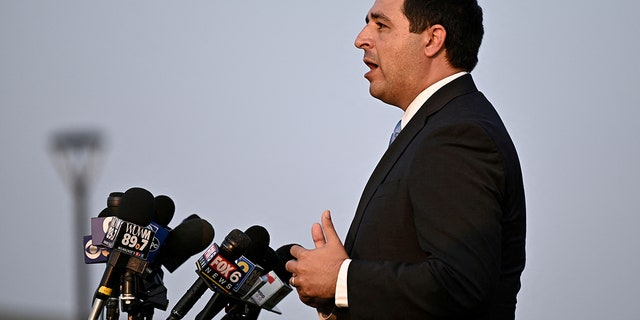 FILE: Wisconsin Attorney General Josh Kaul speaks during a news conference following the police shooting of Jacob Blake, a Black man, in Kenosha, Wisconsin, U.S. August 26, 2020.