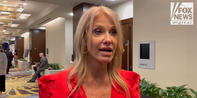 Former Trump adviser Kellyanne Conway speaks with Fox News Digital at the America First Agenda Summit in Washington, D.C.