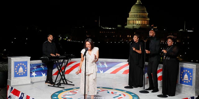 In this image released July 2; "Empress of Soul" and seven-time Grammy Award-winner Gladys Knight performs from Washington D.C., for A Capitol Fourth which airs on Sunday, July 4th on PBS.