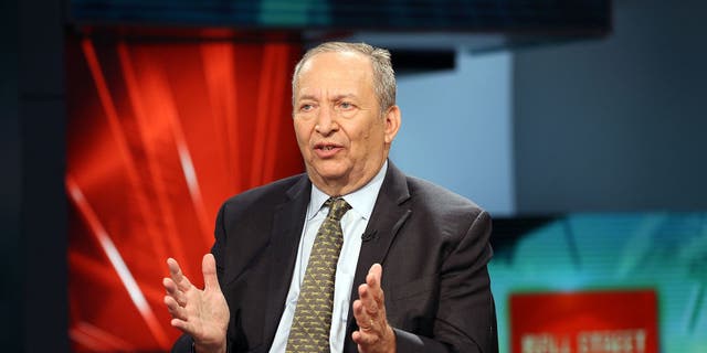 Former Treasury Secretary Larry Summers is interviewed by Fox News' Maria Bartiromo on May 24, 2017, in New York City.