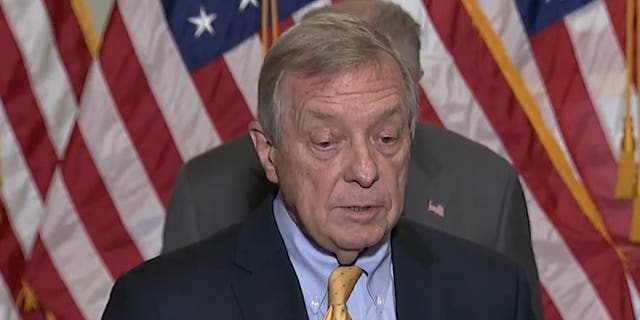 Sen. Dick Durbin at a press conference