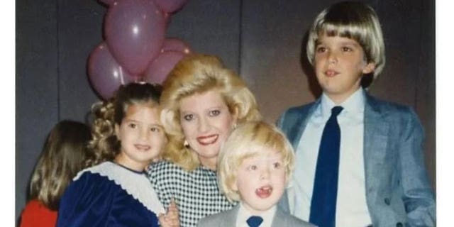 Ivana Trump with her children: Ivanka, Donald Jr. and Eric