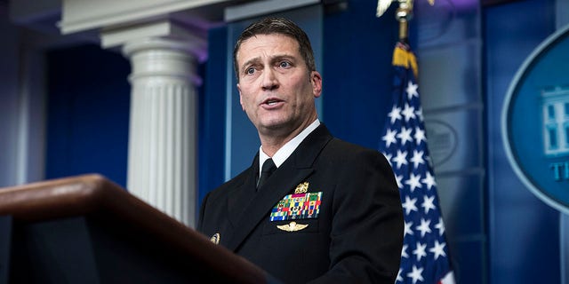 WASHINGTON, DC - JANUARY 16:  White House physician Dr. Ronny Jackson speaks to reporters during the daily briefing in the Brady press briefing room at the White House in Washington, DC on Tuesday, Jan. 16, 2018. (Photo by Jabin Botsford/The Washington Post via Getty Images)