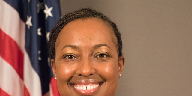 Jennifer-Ruth Green, the Republican nominee for Indiana's 1st Congressional District, in her service uniform.