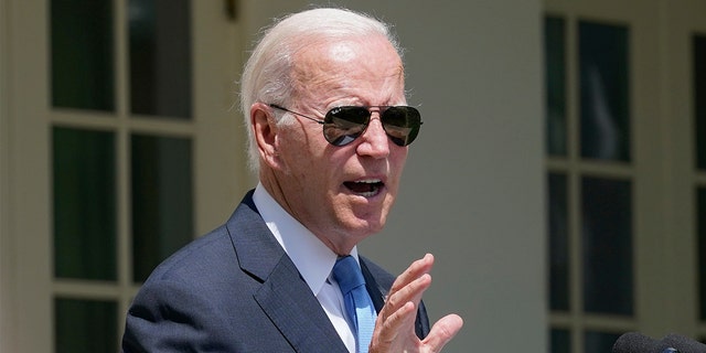 President Biden speaks in the Rose Garden of the White House in Washington, Wednesday, July 27, 2022.