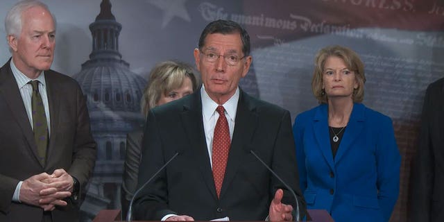 GOP senators John Cornyn of Texas, John Barrasso of Wyoming and Lisa Murkowski of Alaska