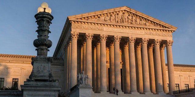 FILE: The Supreme Court is seen at sundown in Washington.