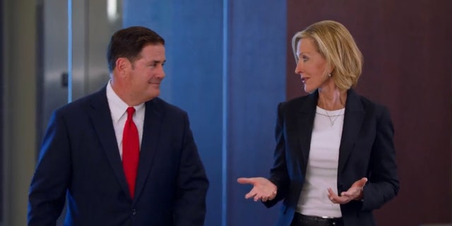 Arizona Gov. Doug Ducey endorses Karrin Taylor Robson in the state's GOP gubernatorial primary.