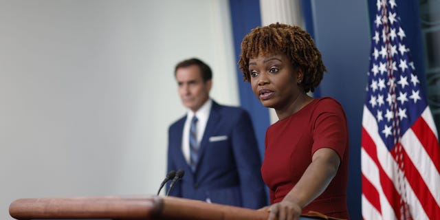 Karine Jean-Pierre, White House press secretary, said the Biden administration condemns violence and intimidation against justices. 