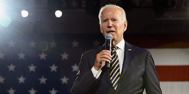 US President Joe Biden speaks about the economy and the final rule implementing the American Rescue Plans Special Financial Assistance program, protecting multi-employer pension plans, at Max S. Hayes High School in Cleveland, Ohio, July 6, 2022. 