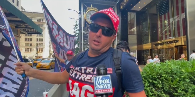 A trump supporter outside of Trump Tower said the former president has done nothing wrong. (Fox News Digital/ Teny Sahakian)
