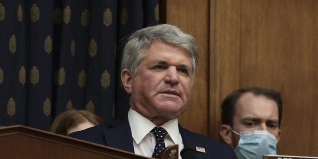 Michael McCaul, R-Texas, speaks during a House Foreign Affairs Committee meeting on Capitol Hill, Sept. 13, 2021, in Washington, D.C.