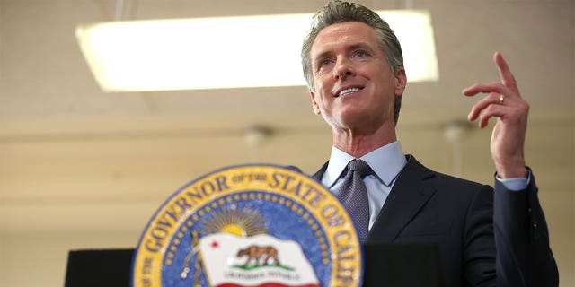 California Gov. Gavin Newsom speaks during a news conference after meeting with students at James Denman Middle School on October 01, 2021 in San Francisco, California.