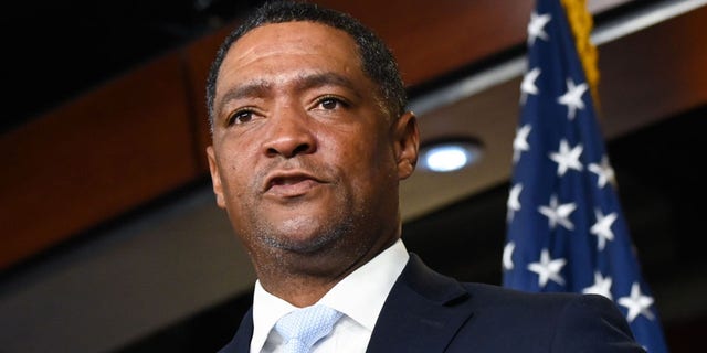 Representative Cedric Richmond, a Democrat from Louisiana, speaks during a news conference on Capitol Hill in Washington, D.C., U.S., on Wednesday, July 1, 2020. Efforts by Congress to limit the types of military equipment the Defense Department can transfer to law enforcement departments is unlikely to touch an even bigger source of advanced weapons accessible to civilian police. Photographer: Erin Scott/Bloomberg via Getty Images